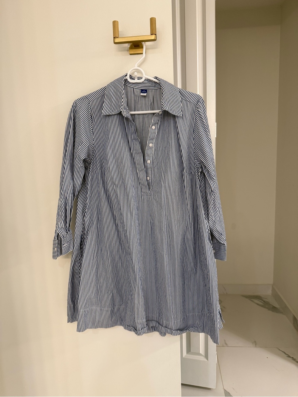 Old Navy Blue & White Striped Mini Dress